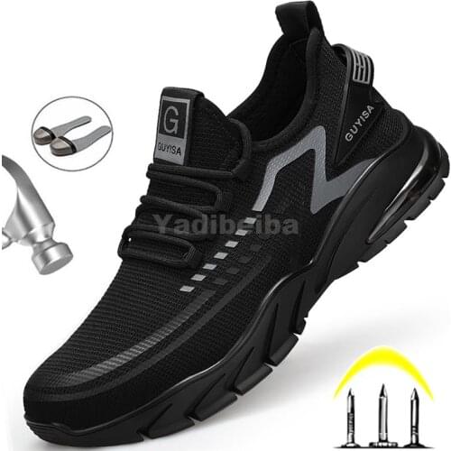 Work Safety Shoes Sneakers Men Women Industrial Shoes Anti-smashing Steel Toe Work Boots Lightweight Construction Safety Boots