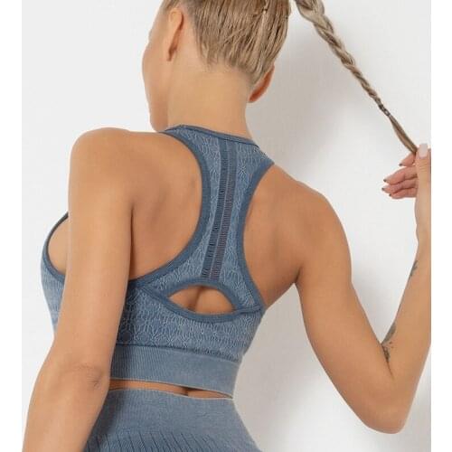 Womens sexy back sports top, breathable sports bra, anti-impact, athletic, for yoga, running, fitness, gym sportswear, womens