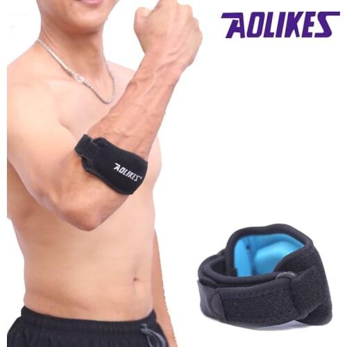 AOLIKES 1PCS Adjustable Badminton Tennis Golf Elbow Support Golfers Strap Elbow Pads Lateral Pain Syndrome Epicondylitis Brace