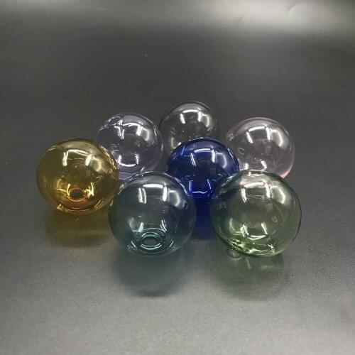 25mm colorful glass globe pendant round ball glass bottle vial pendant accessories findings handmade wedding decor gift 10pcs