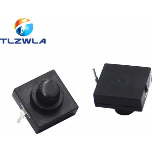 10pcs/Lot Ultra-thin flashlight switch Key switch 12*12*9.4mm Flashlight switch 2 foot self-locking switch