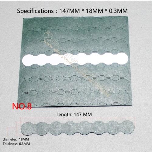 100pcs/lot 18650 lithium battery insulation pad group barley paper positive and negative hollow hollow shell paper 1 ~ 8 joint