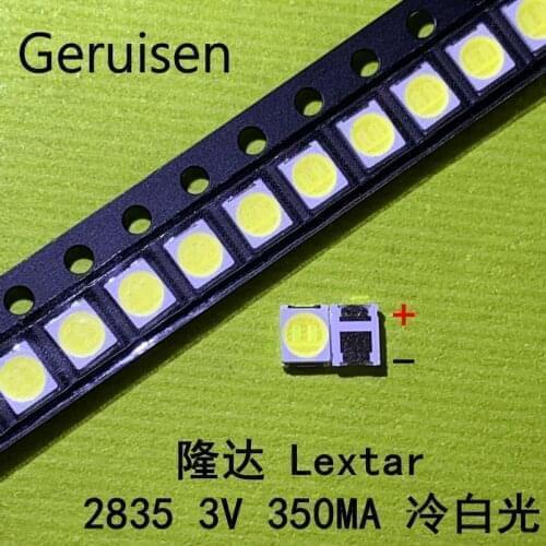 1000pcs /lot Original LEXTAR 2835 3528 1210 3V 1w-2W SMD LED For Repair TV Backlight Cold white LCD Backlight LED
