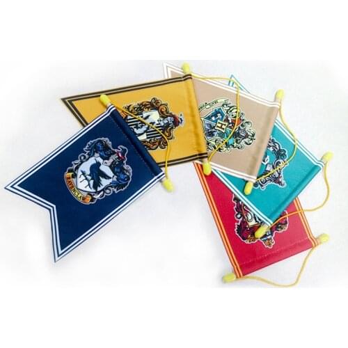 10x16cm Harried Double Horn Flag Indoor Bar Living Room Bedroom Potter Decoration Flag for Graduation&Party