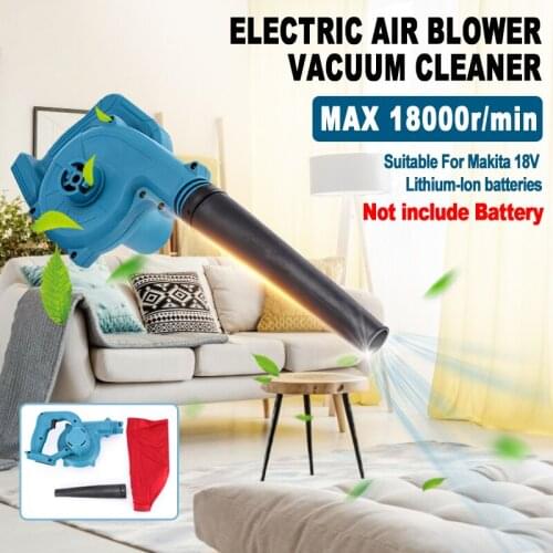 18V Blue Electric Air Blower Vacuum Cleaner Cordless Blower Car Computer Dust Collector Soot Blower High Power Power Tool