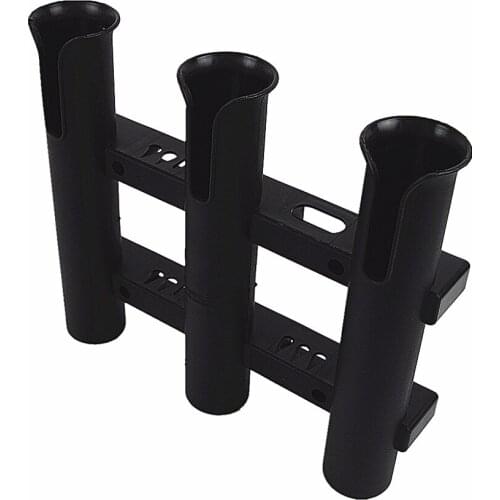 3 Tubes Link Plastic Fishing Rod Holder Fishing Tackle Socket Marine Angling Box Kayak Yacht Catamaran Tube Mount Bracket