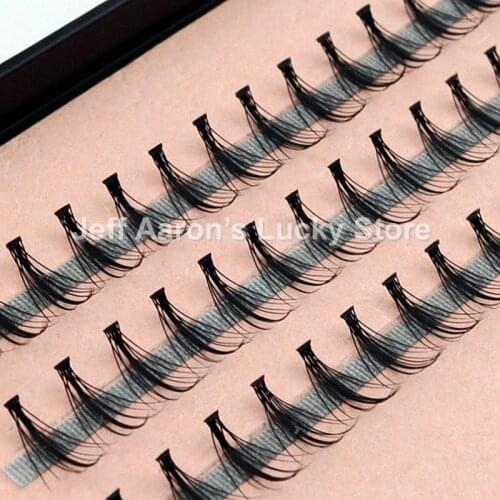 4 trays black false eyelashes individual fake mink eye lashes extension beaury makeup tools 14mm 12mm 10mm 8mm