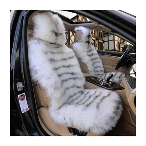 Auto supply Natural sheep fur seat cover 5 car seats in 1 set car seats cushion for universal home cars seats