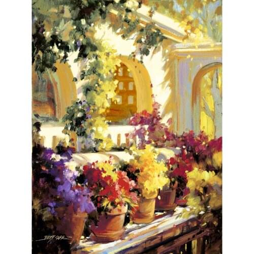 Festival of Flowers Oil paintings hand painted modern art landscapes image High quality