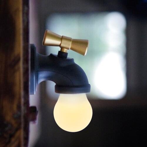 Faucet Night Light Creative Smart Usb Charging Sensor Led Light Lamp Cabinet Bedside Bedroom Desktop Decor Kids Baby Gifts