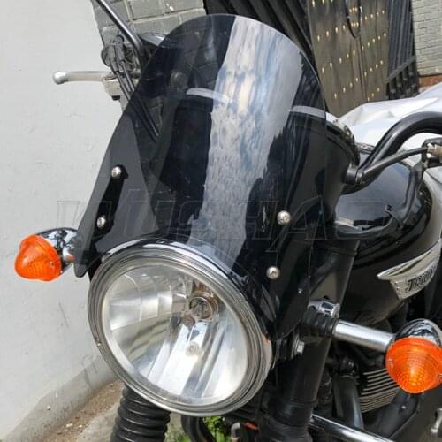 Windshield For 2003 - 2020 Triumph Scrambler 1200 XC XE Speedmaster 865 EFI 800 Windscreen Screen Bracket Headlight Mount