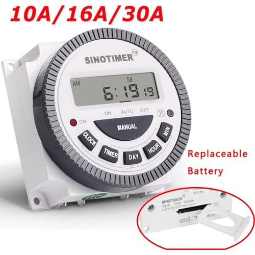 Mulitipurpose Digital 7 Days Weekly Programmable 24VDC Automatic Gate Timer Switch With UL Listed Relay