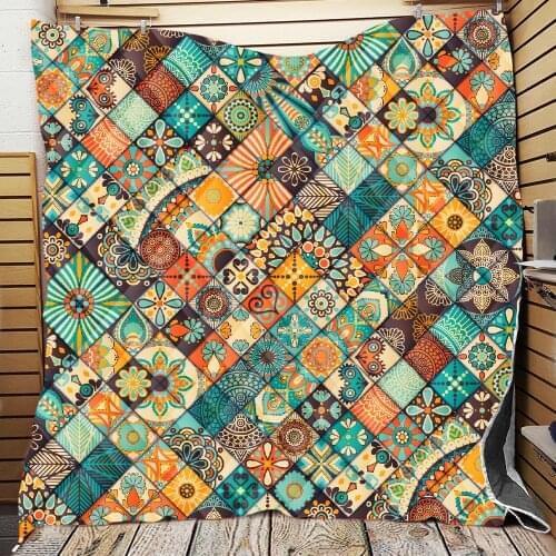 Customized New 3D Printed Geometric Summer Quilt Blanket Bed Sofa For Kids Adult Boy Girls Washable Bedspread Coverlet