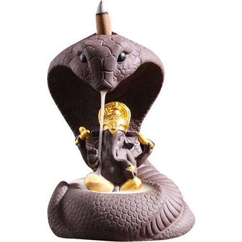 2PCS New Portable Elephant and Snake Incense Holder Can Be Fixed Incense Sticks And Coil Burner Censer incense waterfall
