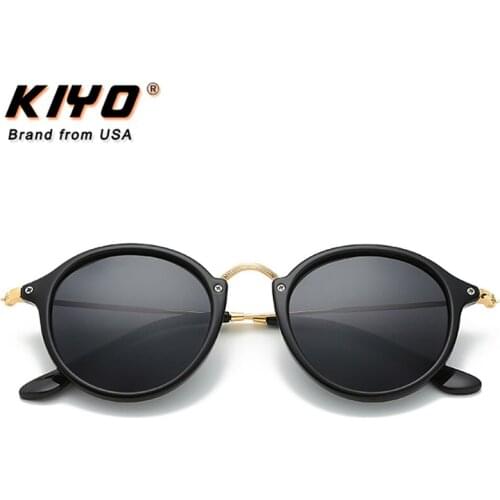 KIYO Brand 2020 New Women Men Round Polarized Sunglasses Metal TR Classic Sun Glasses High Quality UV400 Driving Eyewear 2447