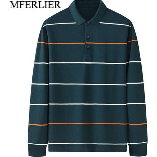 Spring Autumn Plus size polo shirt men 5XL 6XL 7XL Bust 145cm Striped polo t shirt for men 2 colors