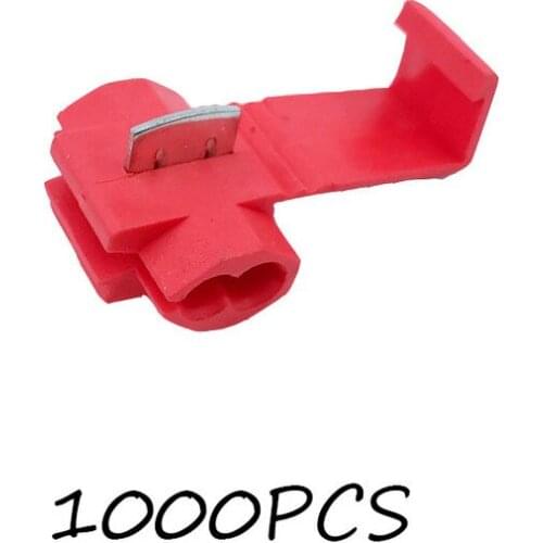 Scotch Lock Quick Splice Connectors Terminals Red 1000PCS Wire Electrical Cable Crimp For 22-18 AWG