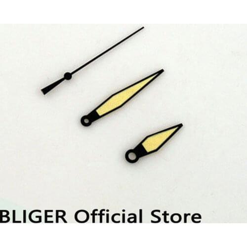 High quality black edge yellow color luminous watch hand fit for Mingzhu 2813 Miyota 8215 8205 Automatic Movement H30