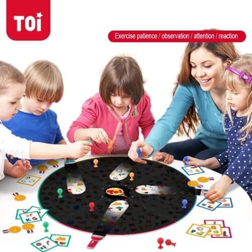 TOI Kids Interactive memory Matching Game find it with small flashlight family Party Funny Puzzle board Game Education toy 3Y