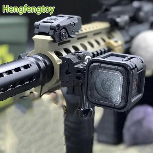 Gel wel wate bomb gun 3D print motion camera Gopro4 5 support for Jingming M4 SCAR MKM2 Intelligence assembled Suite