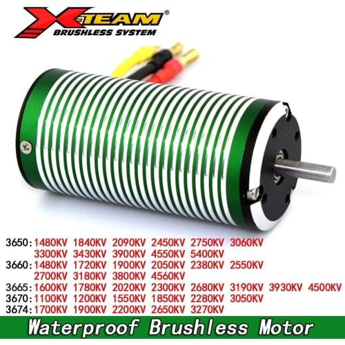 X-Team Waterproof Brushless Motor 3650 3660 3665 3670 3674 RC Car Motor for 1/8 1/10 2S 3S RC Car Drift Racing Off-Road Boat