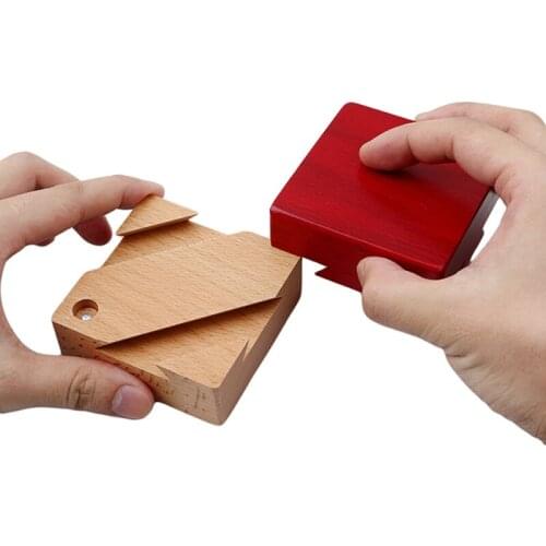 Secret Box IQ Mind Wooden Puzzles Wooden Magic Box Teaser Game Adults Gifts Creative Educational Toys Montessori Kong Ming Lock