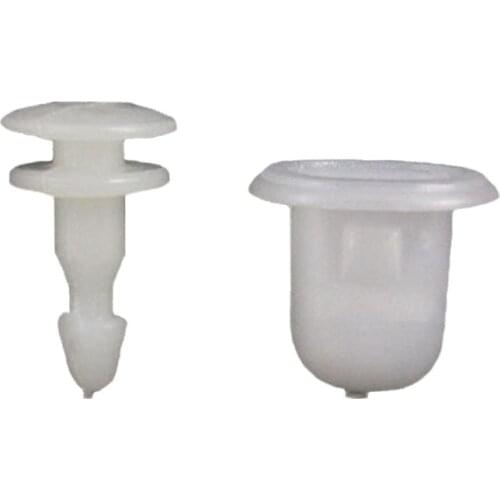 Fender guard plate snap fastener For Nissan Double bottom white nylon retaining clips buckle