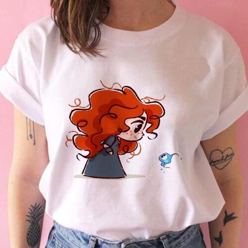 Brave Merida Printed Women T Shirt Creative Cartoon Disney T-shirt Modern Vetement Autumn Exquisite Vogue 90s Fashion Feminino