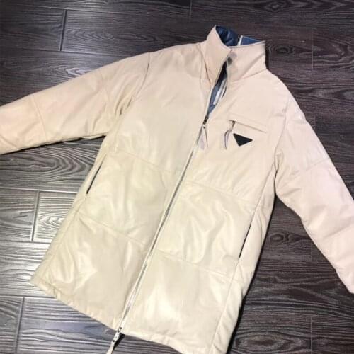 Women real sheep genuine leather down coat