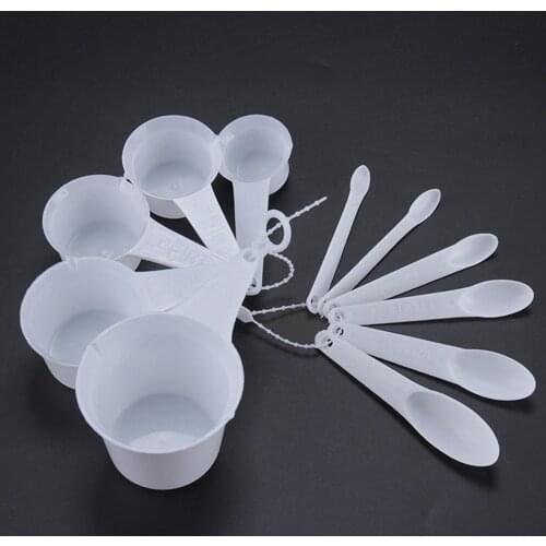 11pcs/set Measure Spoons Plastic Measuring Spoons Cups Tablespoon Measuring Set For Baking Coffee Tea Kitchen Tools