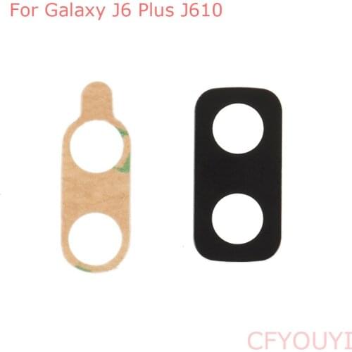 20pcs/lot New J6+ Back Rear Camera Glass Lens With 3M Adhesive Sticker Glue For Samsung Galaxy J6 plus J610