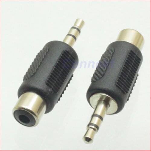 25pcs Phono RCA female jack to Audio Video AV PC 3.5mm 1/8" Stereo Plug adapter