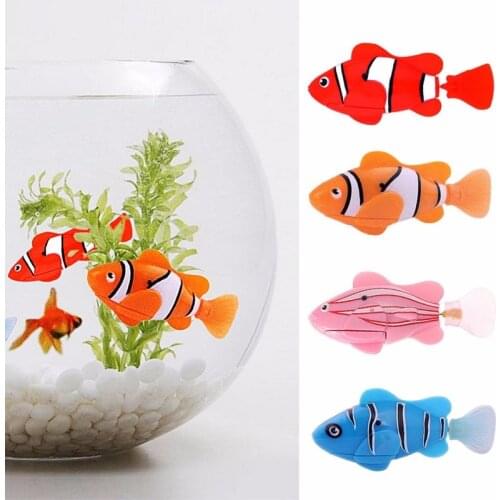 4 Pieces/lot Funny Swiming Electronic Fish Activated Battery Powered Toy Pet for ing Tank Decorating Bath