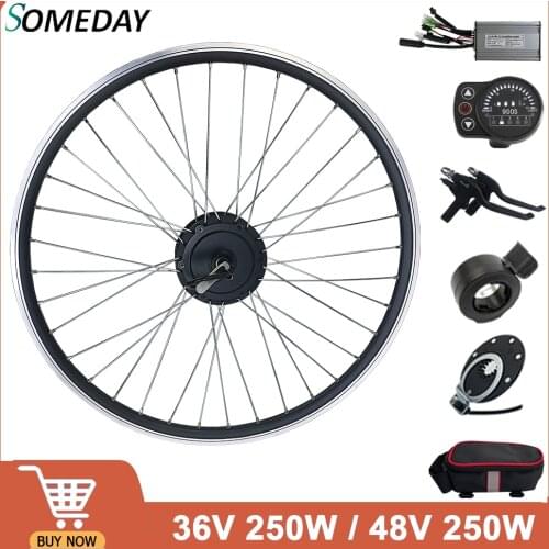 48V36V 250W Electric Bike Conversion Kit 16'' 20'' 24'' 26'' 27.5'' 28'' 29'' 700C Rear Rotate hub Motor Wheel for Ebike Kit