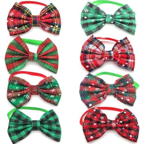50 Pcs Christmas Dog Pets Accessories For Medium Large Dogs Bow Ties Necktie Xmas Holiday Party Dog Accessories Dog Bows