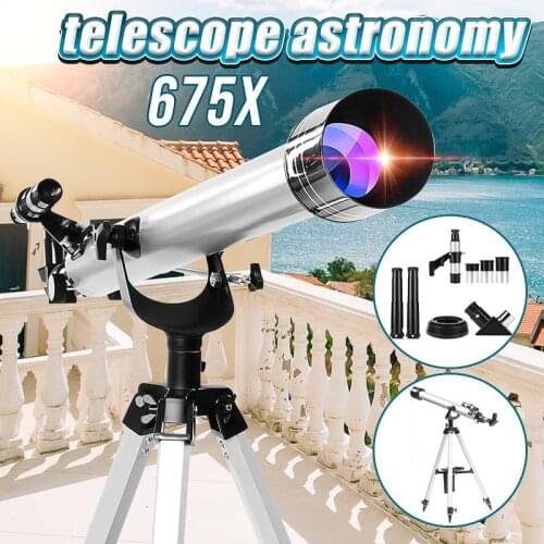 675x Astronomical Refractive Zooming Telescope Sky Monocular With Tripod for Space Celestial Observation Monocular/Binoculars