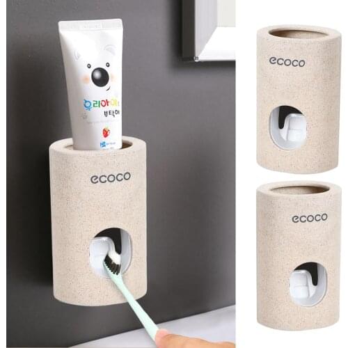 Automatic Toothpaste Dispenser Dust-Proof Toothbrush Holder Bathroom Accessories Set Dropshipping Squeezers Toothpaste