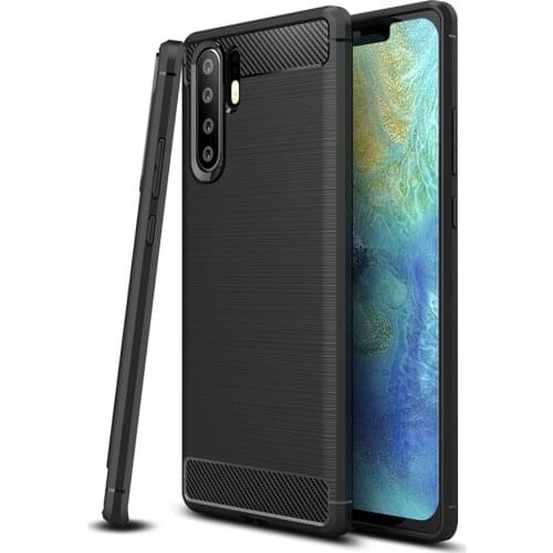KOLPLER Phone Case For huawei P30 Pro CASE bumper on Cover Carbon Fiber soft TPU Silicon Anti-knock Case For P30 case Capa bag