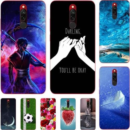For Xiaomi Redmi 8 Case For Redmi 8A 8 A Cartoon Pattern Soft TPU Cover Coque Animal Flower Shell