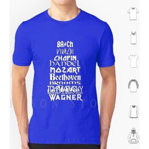 Composers T Shirt DIY Cotton Big Size S-6xl Rock Metal Music Heavy Heavy Metal Bach Vivaldi Chopin Handel Mozart Beethoven