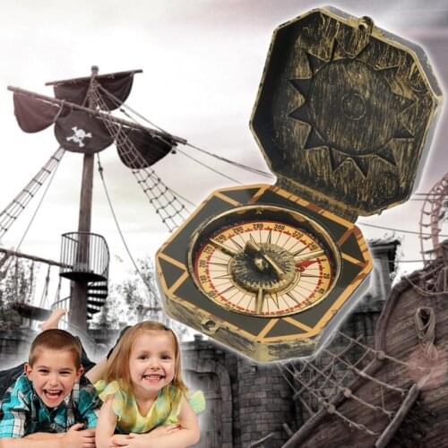 Compass Toy Pirate Captain Costume Toy Vintage Hallowmas Party Fancy Toy Compass For Decoration Nautical Compass Children Gifts