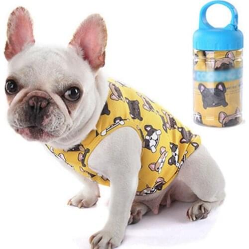 Summer Dog Vest Shirt Clothes Coat Pet Cat Puppy Cooling Clothing Vests For Puppy Pug French Bulldog Clothingb