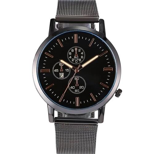 Hot Fashion Wrist Bracelets Crystal Stainless Steel Watches for Men Business Quartz Analog Wristwatch Relogio Masculino 2019