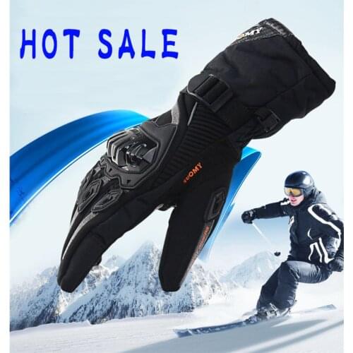 Motorcycle Gloves Touch Screen Winter Warm Waterproof Protective Gloves Guantes Moto Luvas 100% windproof