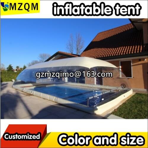 MZQM Customized Inflatable swimming pool cover tent inflatable pool dome for sale