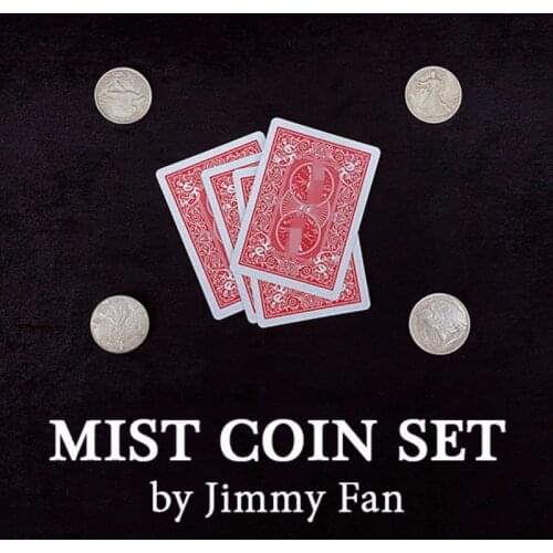 Mist Coin Set by Jimmy Fan Gimmick Coin Magic Tricks Magic Props Close up Performer Illusions Coin Vanish Appear Magician Funny