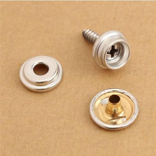 Set Snap Fasteners Stud Button Clothing Cover Fabric Fast Fixed Marine Repair Kit