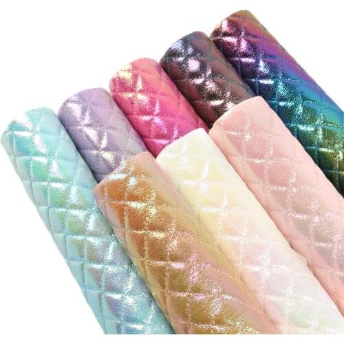 New 20*33cm Grid Cotton Synthetic Leather Fabric Sewing, DIY Hair bow Handbag Shoes Material Wallet,1Yc6610