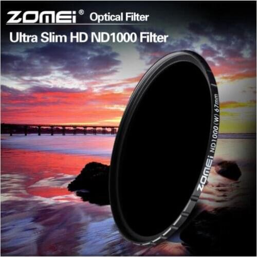 ZOMEI Optical Glass 10-STOP 52/58/67/72/77/82MM Ultra Slim HD Multi-coated Neutral Density ND1000 filter for Canon Nikon camera
