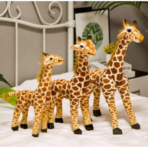 Plush Giraffe Toys Plushie Soft Stuffed Simulation Animals Dolls Lifelike Giraffe Plush Toys for Children Christmas Gift